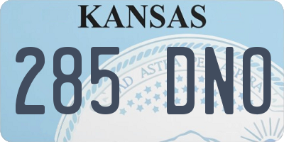 KS license plate 285DNO