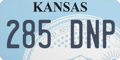 KS license plate 285DNP
