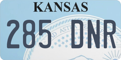 KS license plate 285DNR