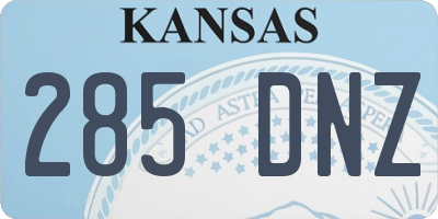 KS license plate 285DNZ