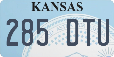 KS license plate 285DTU