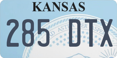 KS license plate 285DTX