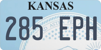 KS license plate 285EPH
