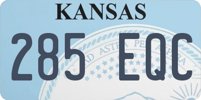 KS license plate 285EQC