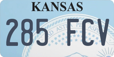 KS license plate 285FCV