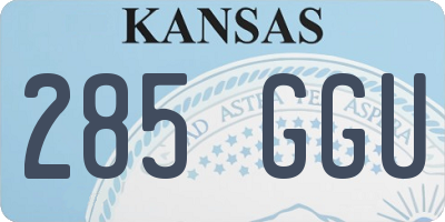 KS license plate 285GGU