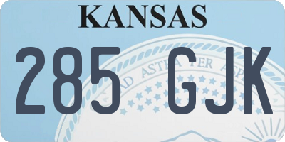 KS license plate 285GJK