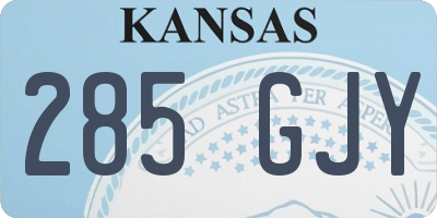 KS license plate 285GJY