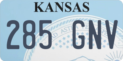 KS license plate 285GNV
