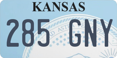 KS license plate 285GNY
