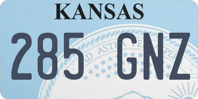 KS license plate 285GNZ