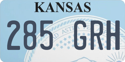 KS license plate 285GRH