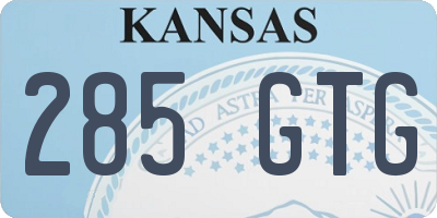 KS license plate 285GTG