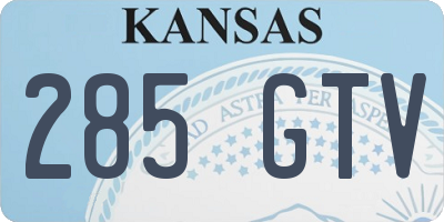 KS license plate 285GTV