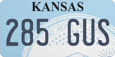 KS license plate 285GUS