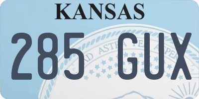 KS license plate 285GUX