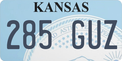 KS license plate 285GUZ