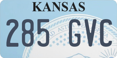 KS license plate 285GVC