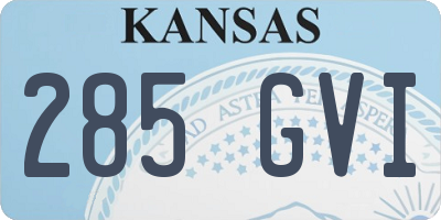 KS license plate 285GVI