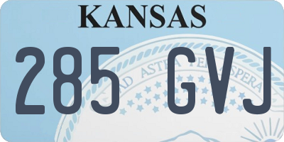 KS license plate 285GVJ