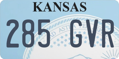 KS license plate 285GVR