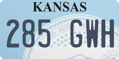 KS license plate 285GWH