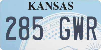 KS license plate 285GWR