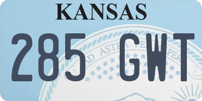 KS license plate 285GWT