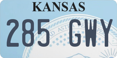 KS license plate 285GWY