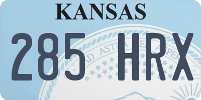 KS license plate 285HRX