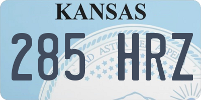 KS license plate 285HRZ