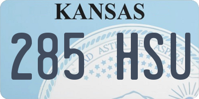 KS license plate 285HSU