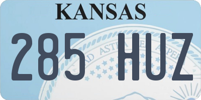 KS license plate 285HUZ