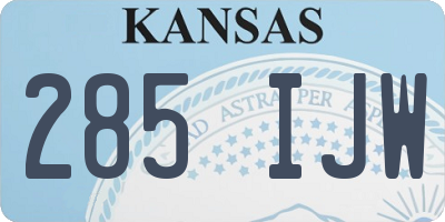 KS license plate 285IJW