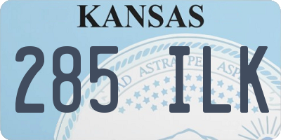 KS license plate 285ILK