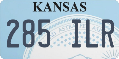 KS license plate 285ILR