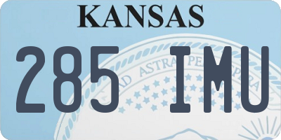 KS license plate 285IMU