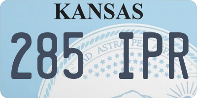 KS license plate 285IPR