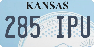 KS license plate 285IPU