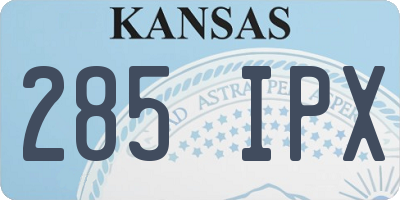 KS license plate 285IPX