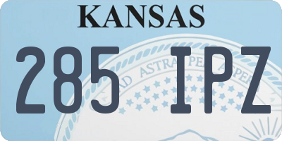 KS license plate 285IPZ