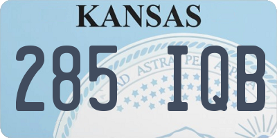 KS license plate 285IQB