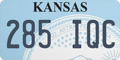 KS license plate 285IQC