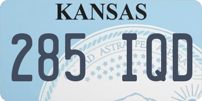 KS license plate 285IQD