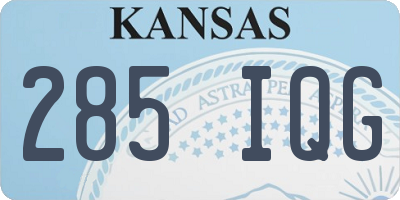 KS license plate 285IQG