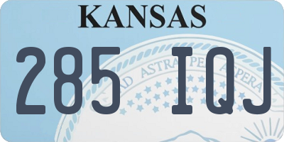 KS license plate 285IQJ