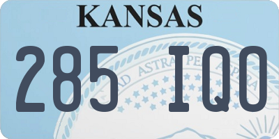 KS license plate 285IQO