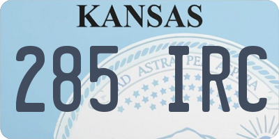 KS license plate 285IRC