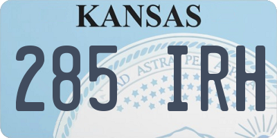 KS license plate 285IRH