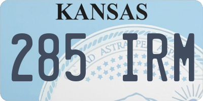 KS license plate 285IRM